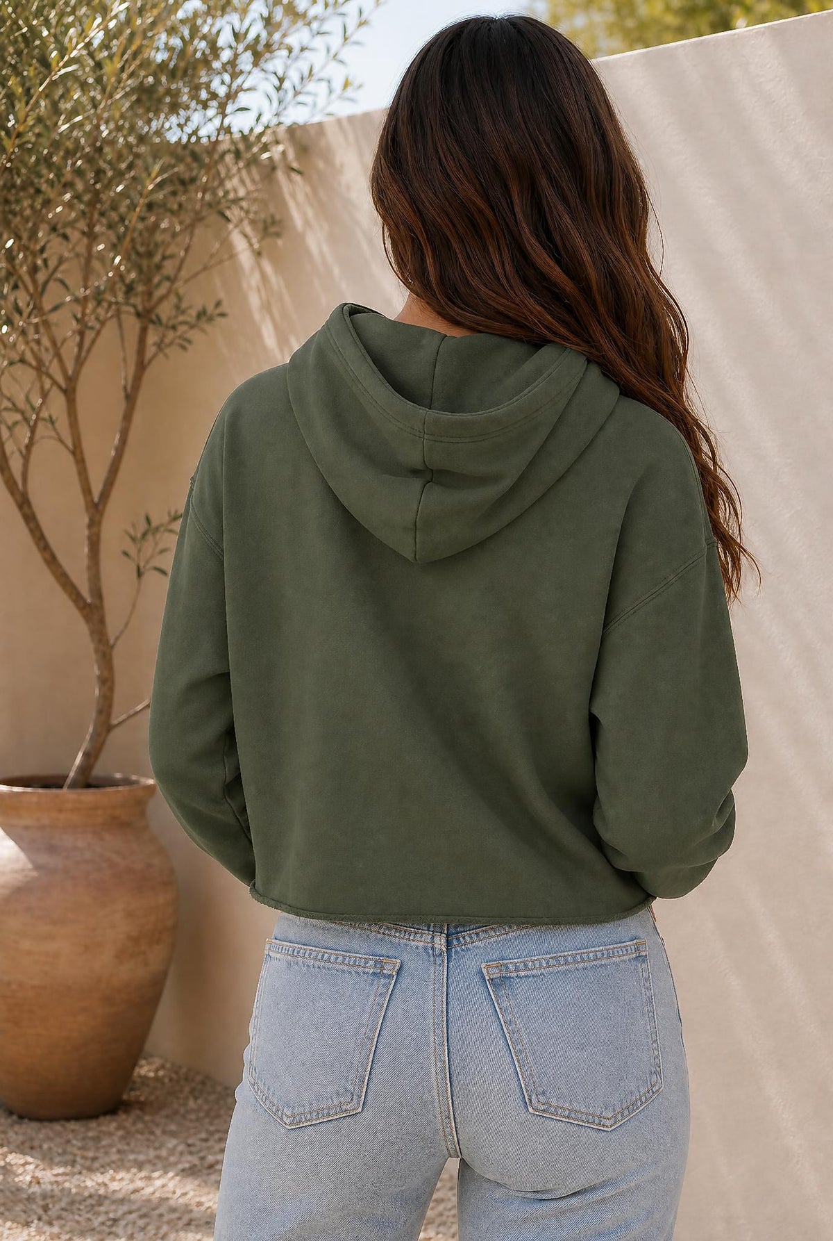 The Glam Cat Designer Raw Hem Cropped Hoodie — The Glam Cat