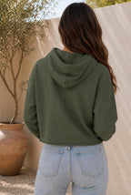 The Glam Cat Designer Raw Hem Cropped Hoodie — The Glam Cat