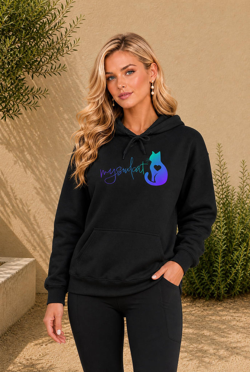 MySoulCat Cozy Unisex Pullover Hoodie — Aurora — The Glam Cat