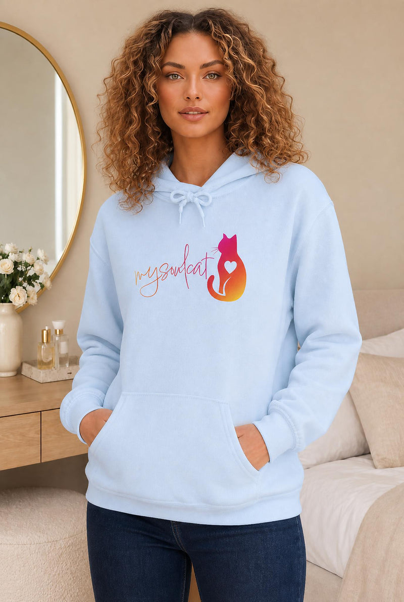 MySoulCat Cozy Unisex Pullover Hoodie — Sunset — The Glam Cat
