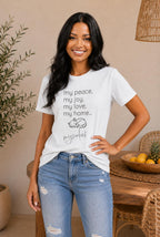MySoulCat — “my peace, my joy, my love, my home... mysoulcat” Unisex Tee — The Glam Cat