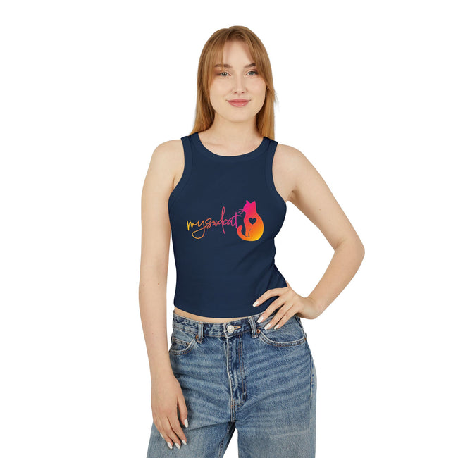 Mysoulcat Racerback Cropped Tank — Sunset