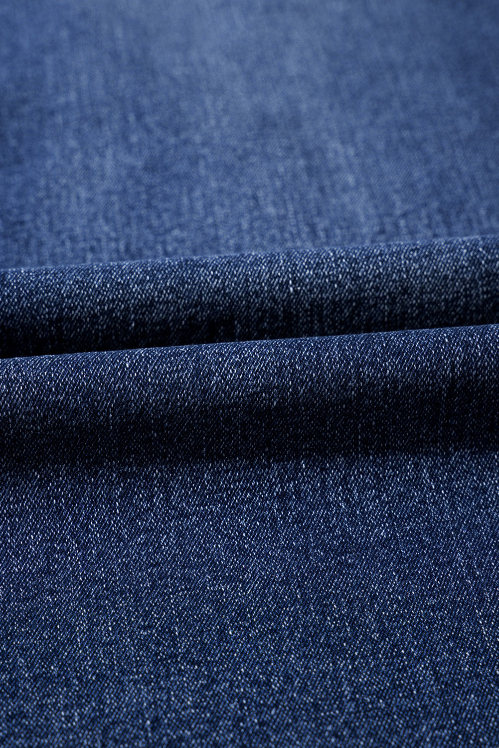 Wide-leg denim jeans with patch pockets