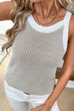 The Refined Contrast Trim Ribbed Knit Tank