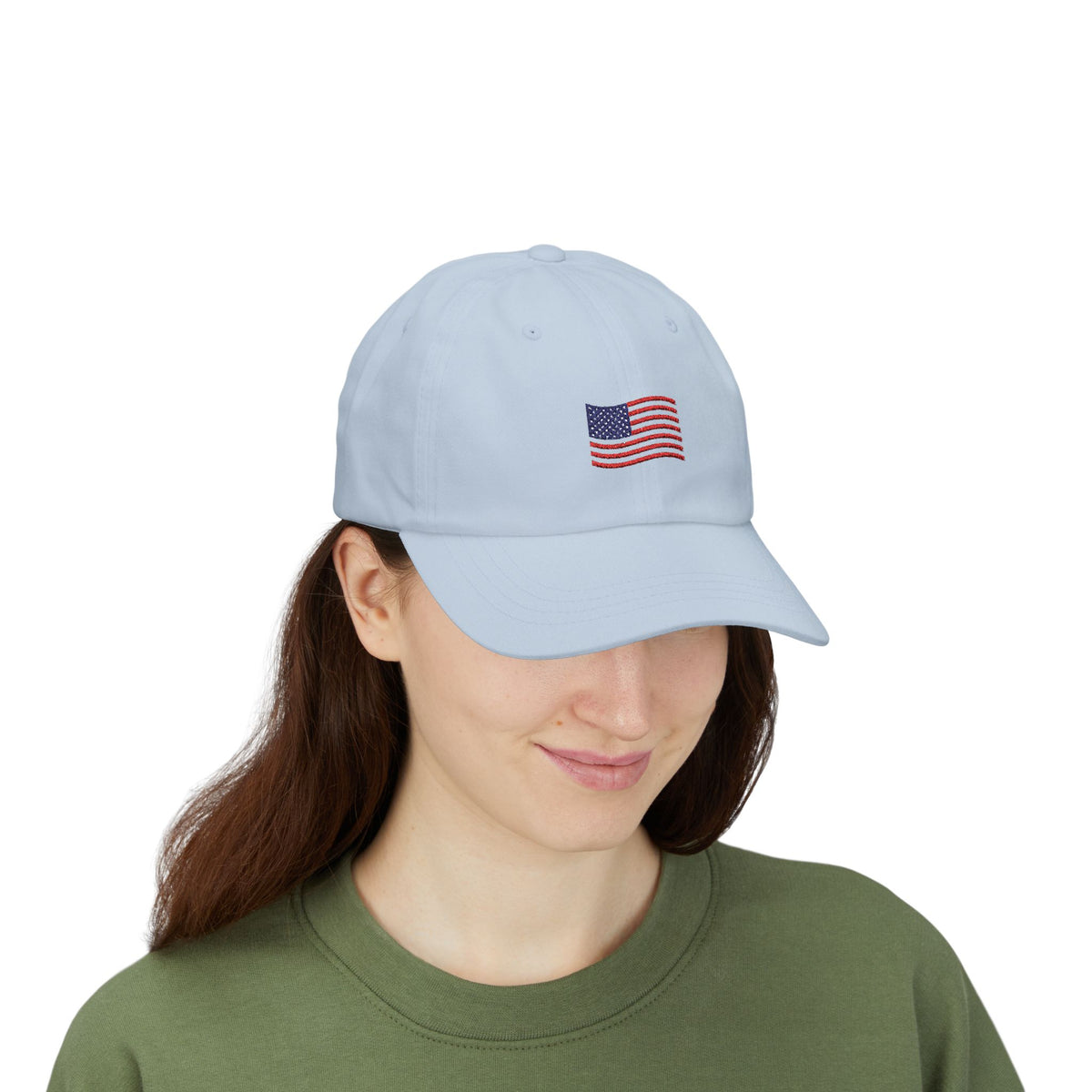 Refined Americana Embroidered Flag Cap