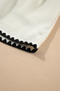 Ricrac Hem Waffle Textured Shorts — The Glam Cat