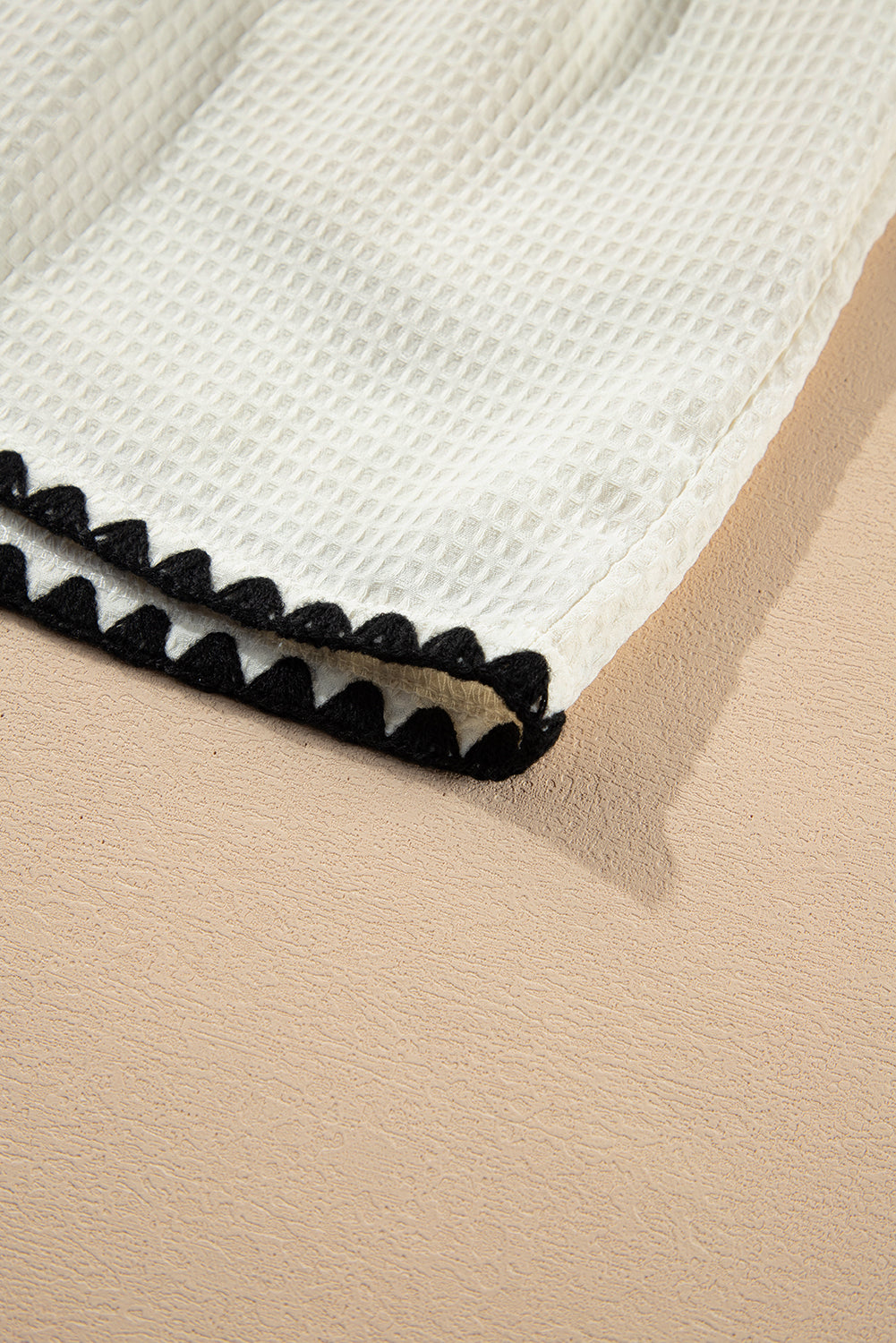 Ricrac Hem Waffle Textured Shorts — The Glam Cat