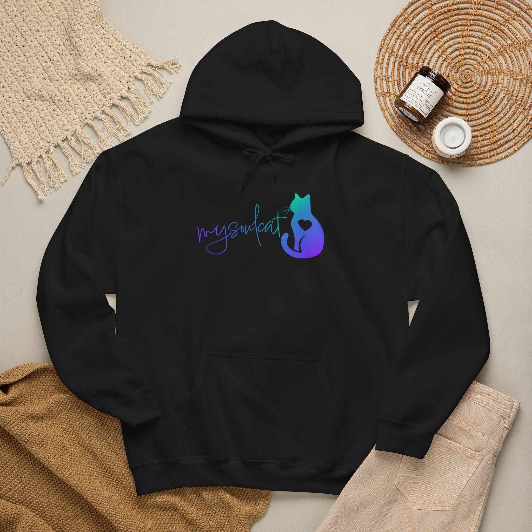 MySoulCat Cozy Unisex Pullover Hoodie — Aurora
