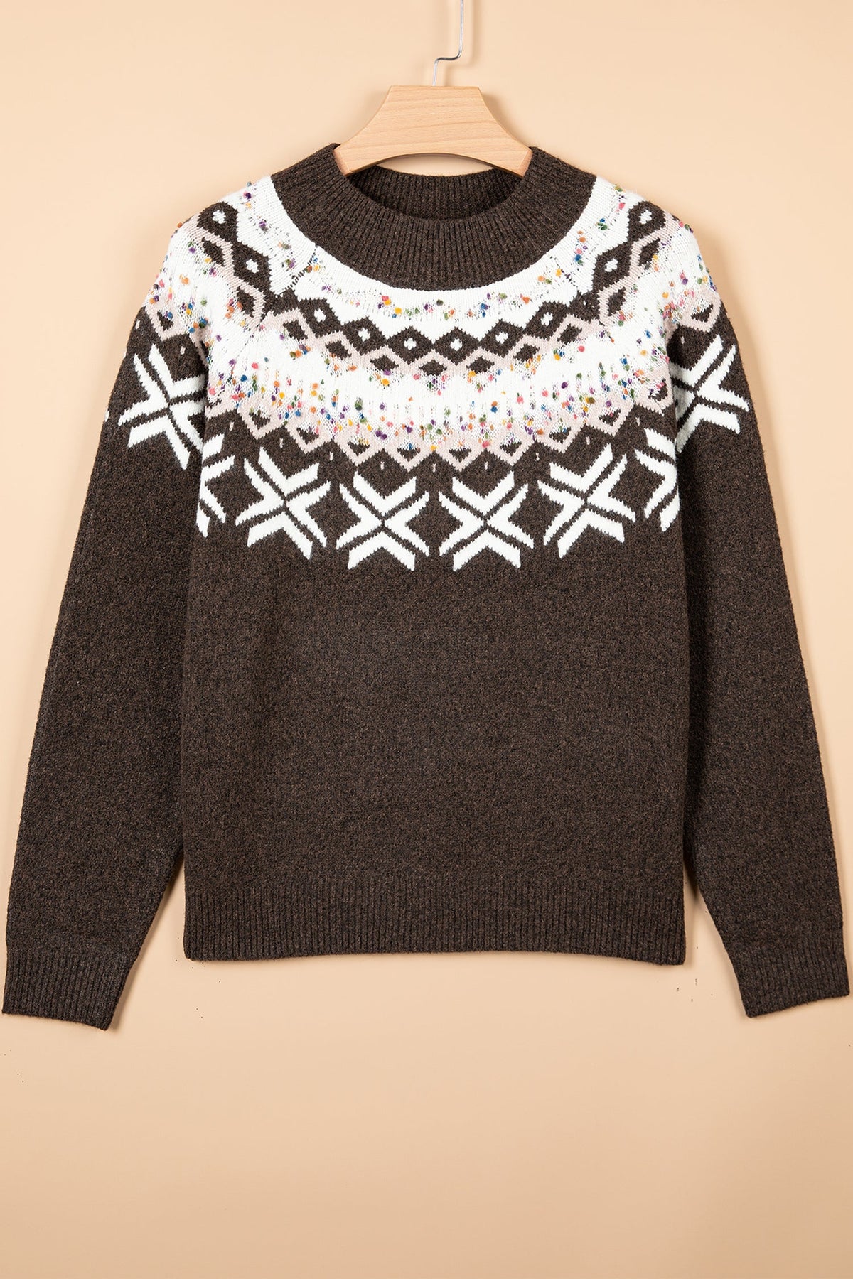 Holiday Geometric Fair Isle Raglan Sweater - additional product view