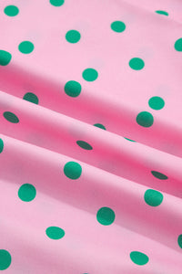 Polka Dot V-Neck Tiered Mini Dress