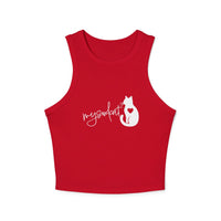 MySoulCat Women's Racerback Cropped Tank — White