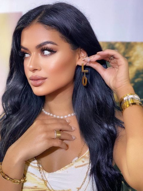 Bold LOVE Drop Letter Gold Earrings