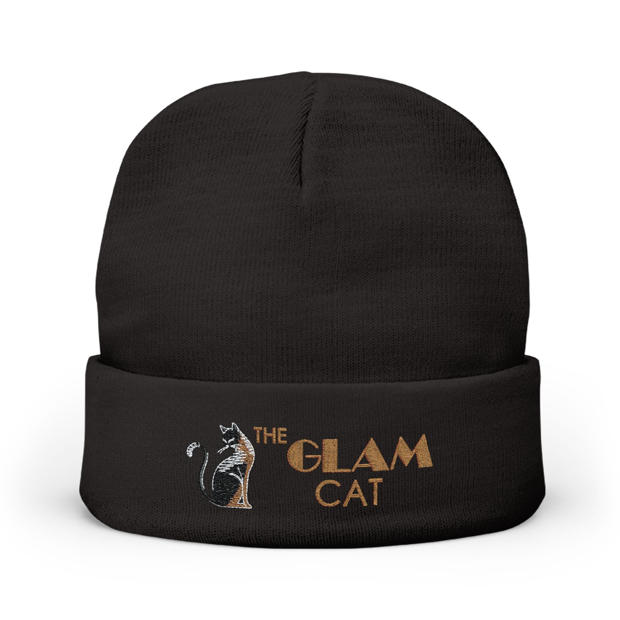 The Glam Cat Designer Embroidered Luxe Beanie