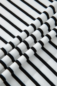 Stripe Cap Sleeve Henley Top & Shorts Set