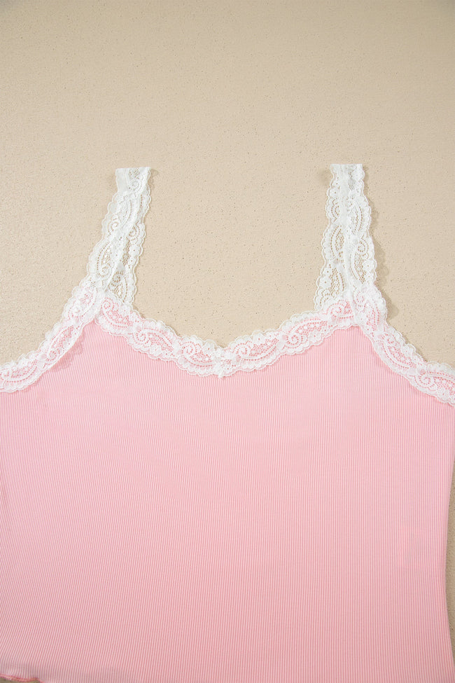 Floral Ribbed Crop Top & Shorts Lounge Set