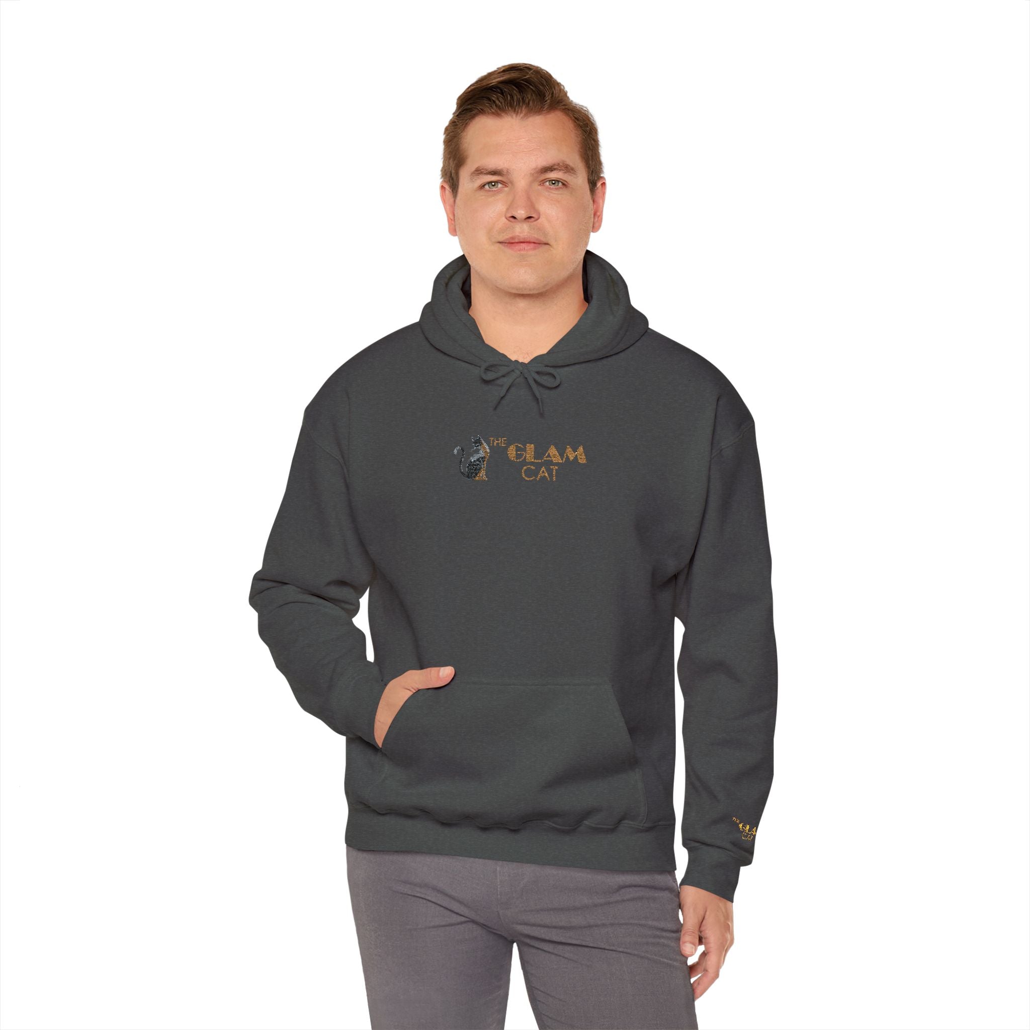 The Glam Cat Designer Embroidered Hoodie – Cozy Streetwear for Cat Lovers