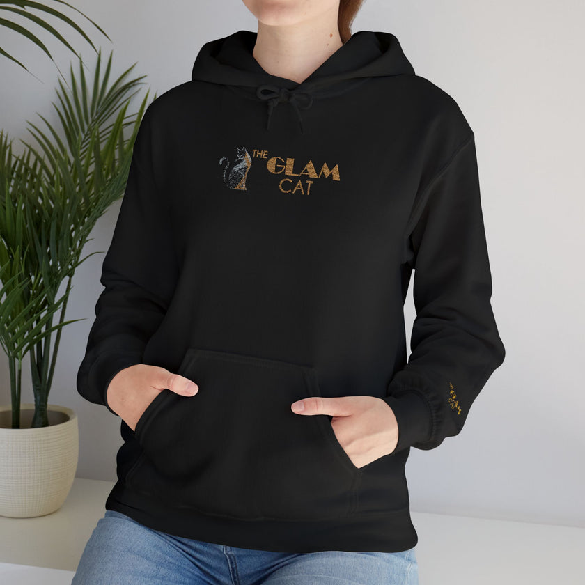 The Glam Cat Designer Embroidered Hoodie – Cozy Streetwear for Cat Lovers