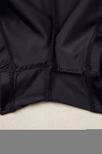Ribbed high-waist athletic shorts with stretch fit