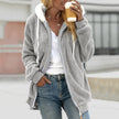Cozy & Stylish Plush Zipper Hooded Jacket