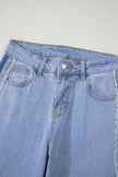 Trending Frayed Raw Edge Side Panel Jeans
