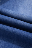 Drawstring Waist Ankle Length Denim Pants