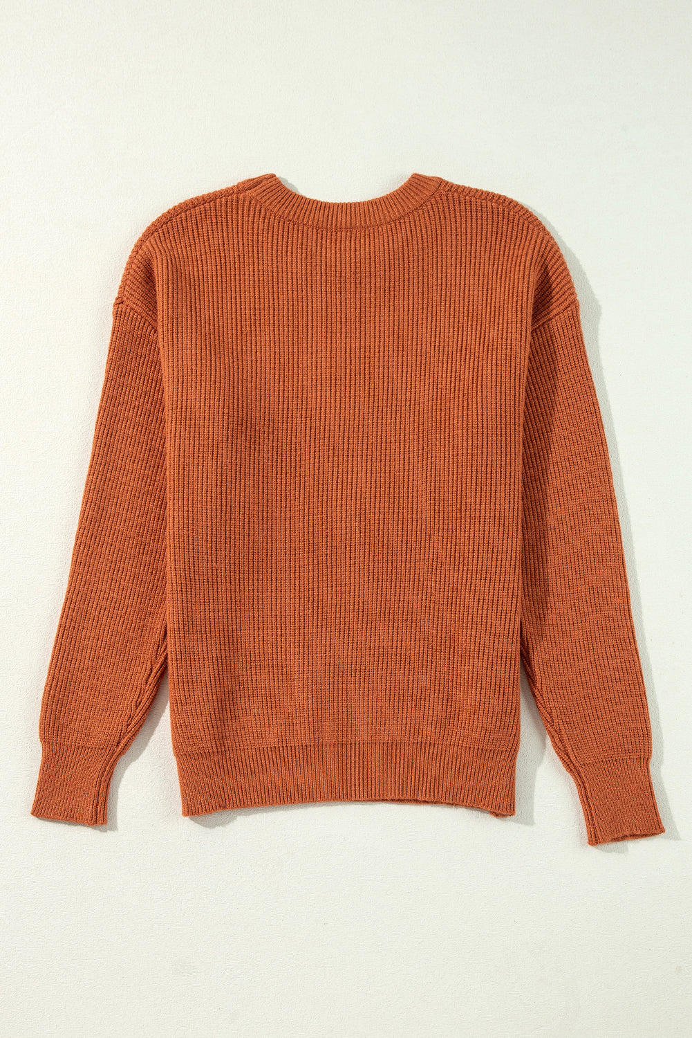 Hello Pumpkin Crewneck Sweater — Flamingo back view