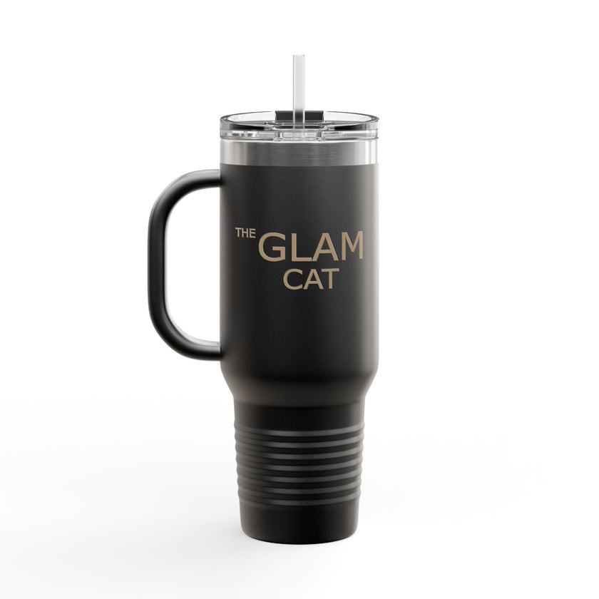The Glam Cat Designer Stainless Steel Tumbler 40oz Insulated Travel Mug