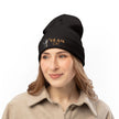 The Glam Cat Designer Embroidered Luxe Beanie
