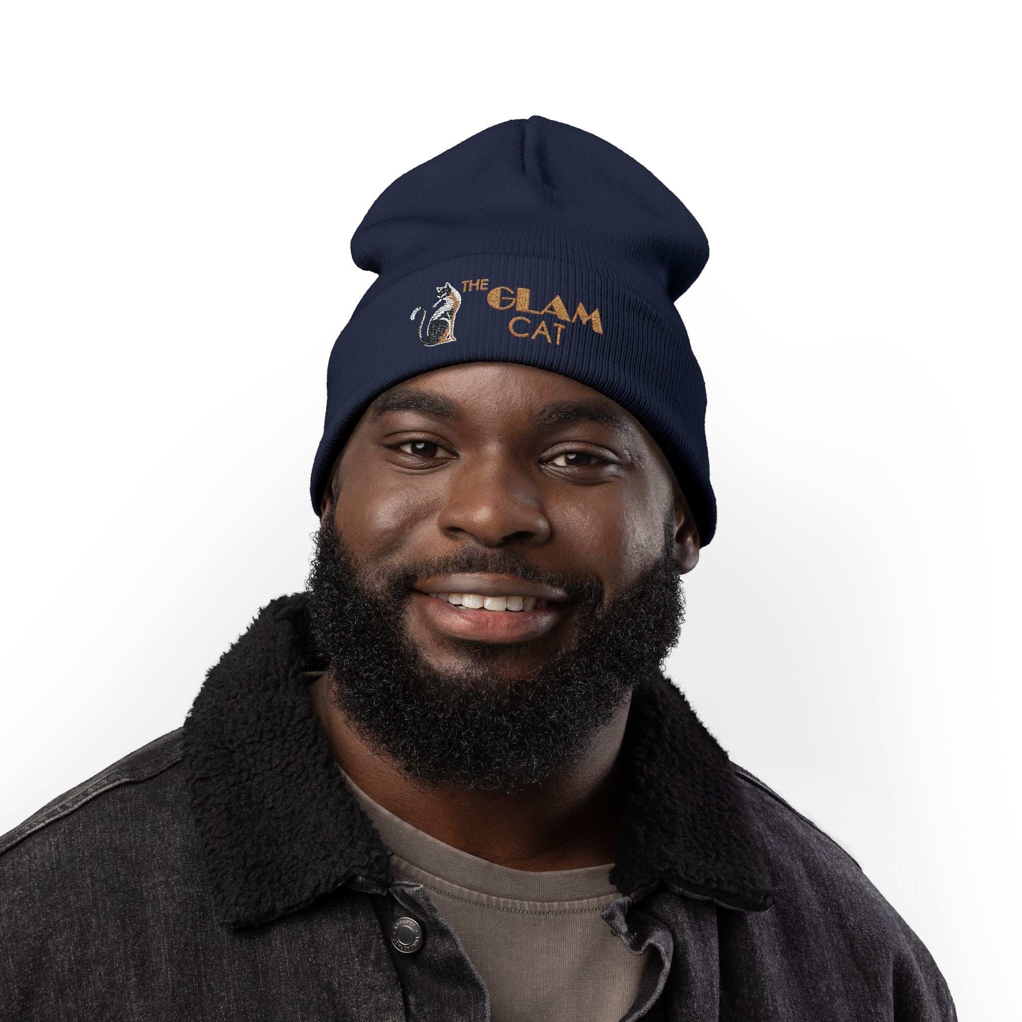 The Glam Cat Designer Embroidered Luxe Beanie