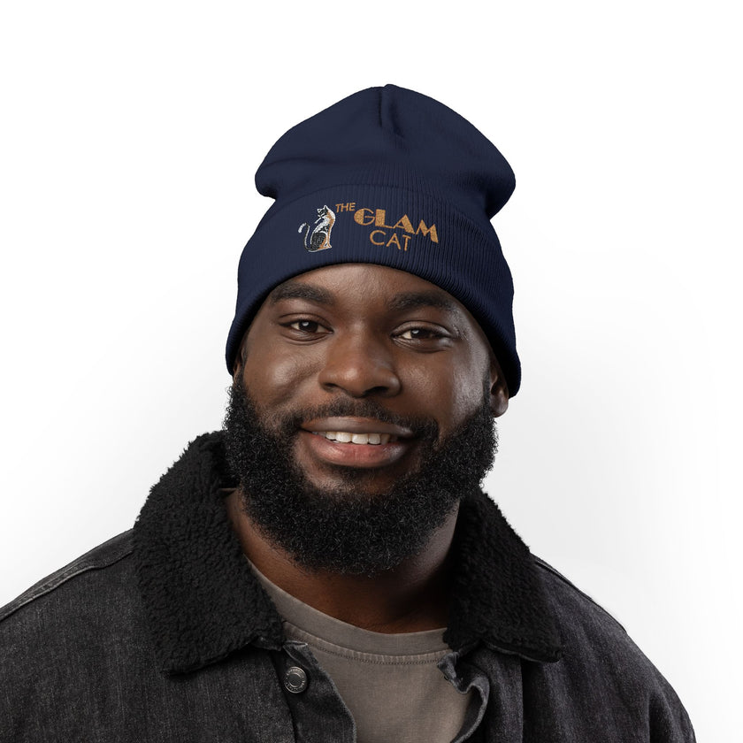 The Glam Cat Designer Embroidered Luxe Beanie