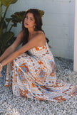 Floral Ricrac Trim Spaghetti Strap Dress