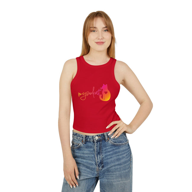 Mysoulcat Racerback Cropped Tank — Sunset