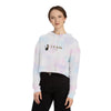 The Glam Cat Designer Cropped Hooded Sweatshirt