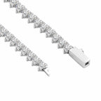 4mm heart tennis necklace
