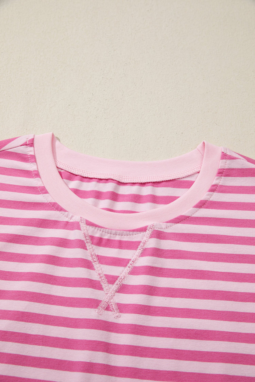 Effortless Striped Cap Sleeve Two-Piece Set