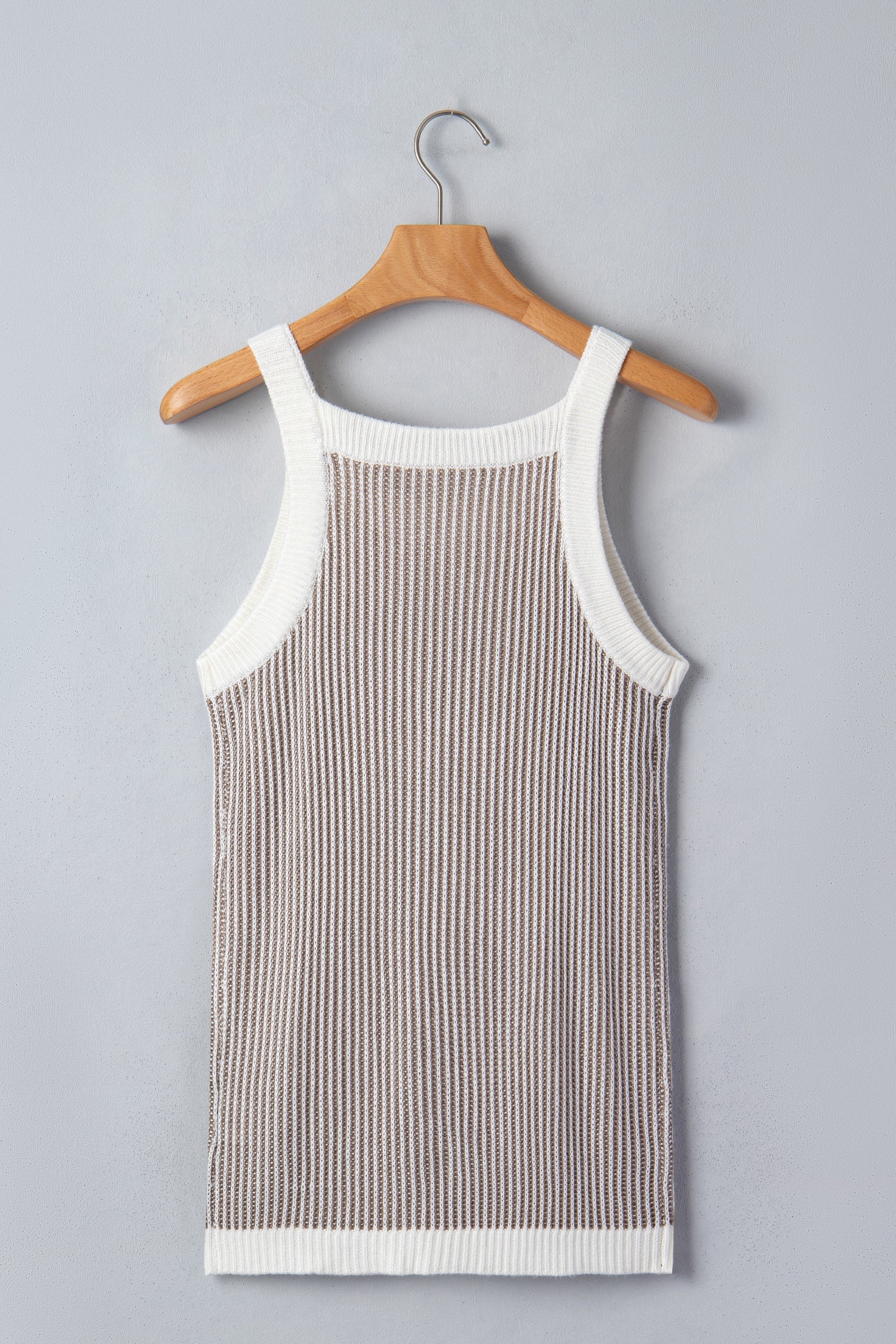 The Refined Contrast Trim Ribbed Knit Tank