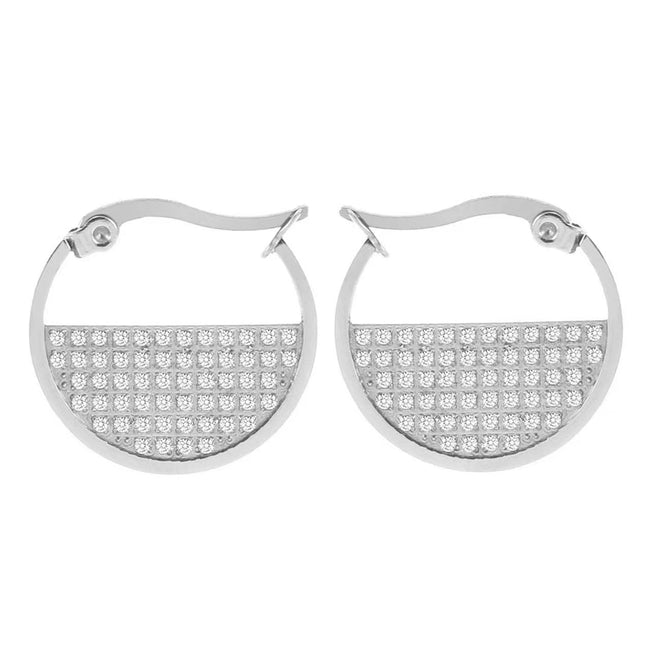 Refined Pavé Lune Earrings