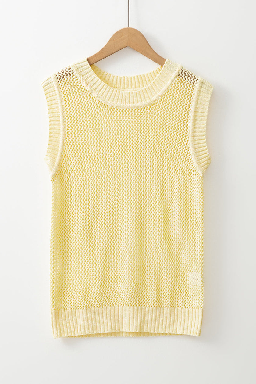Spring-Ready Knit Sleeveless Sweater