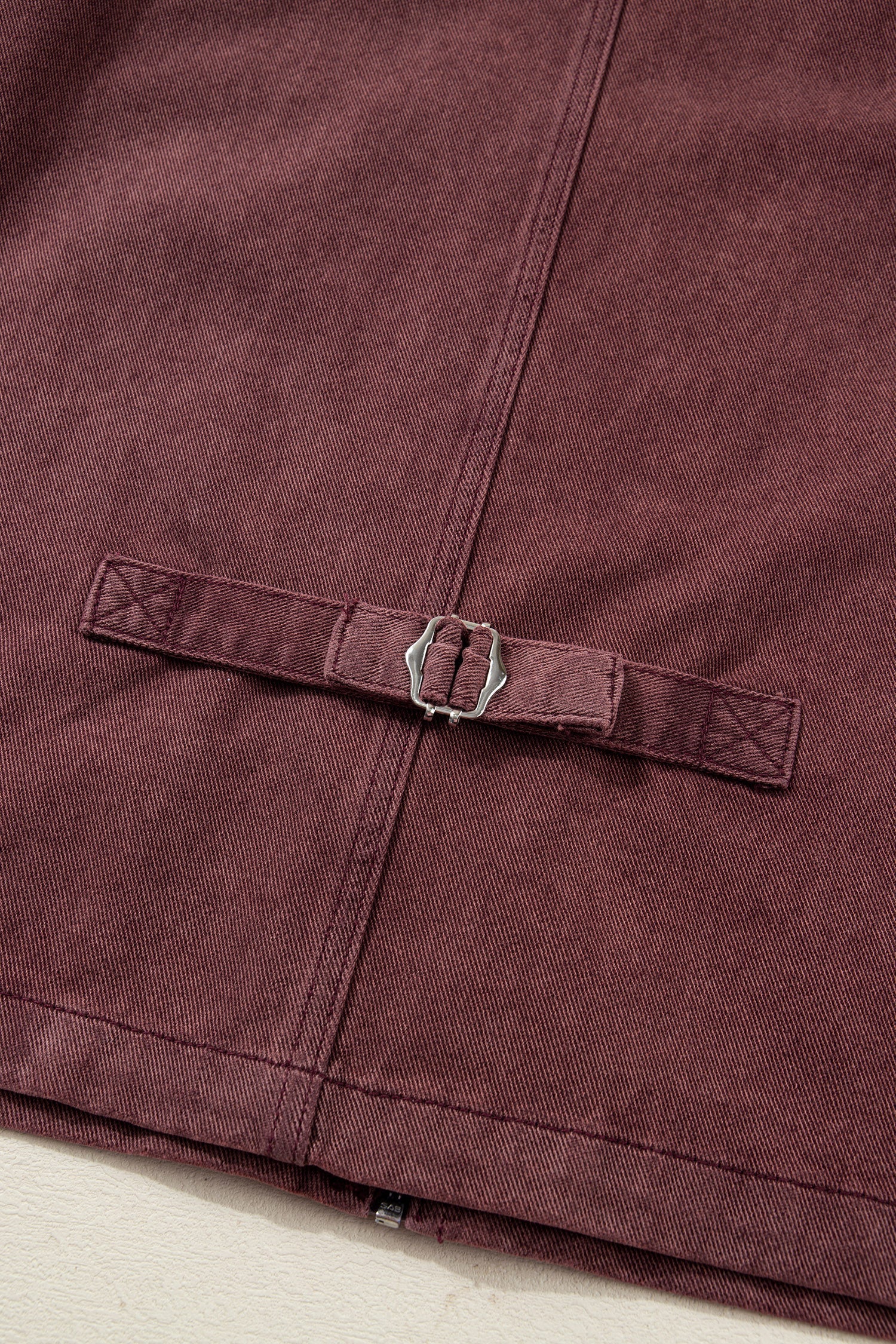 Corduroy Collar Zipped Front Denim Jacket