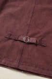 Corduroy Collar Zipped Front Denim Jacket