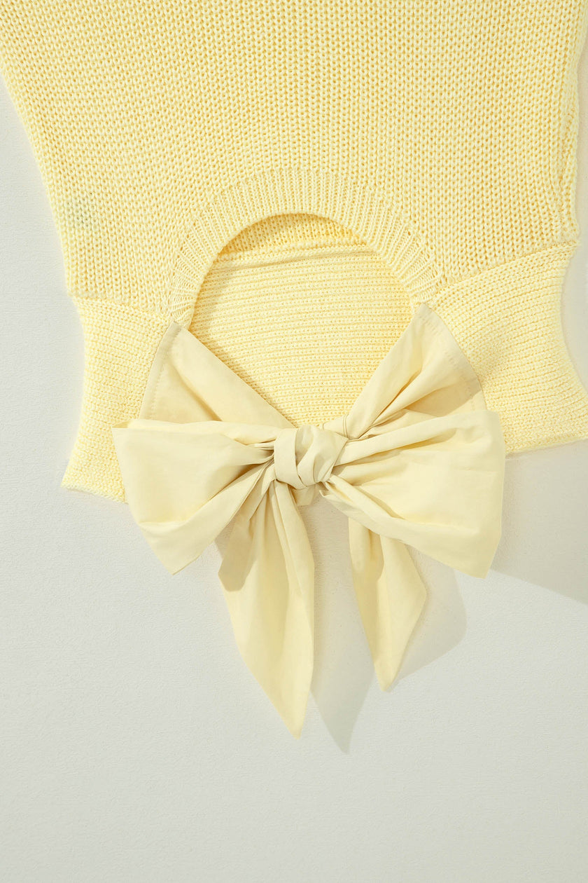 Adorable Cropped Tie Back Knit Tank
