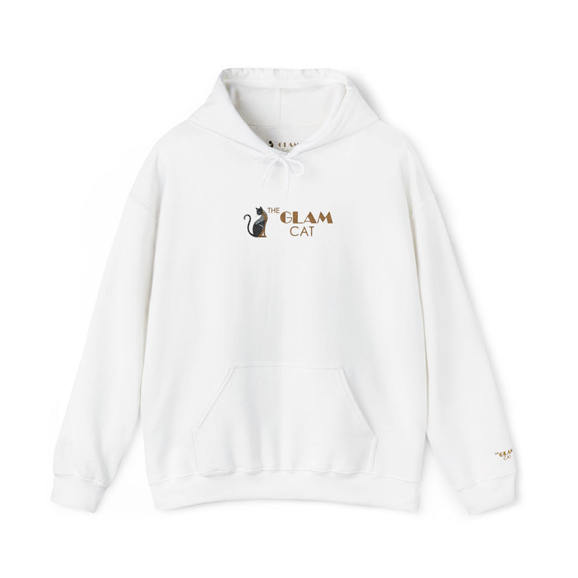 The Glam Cat Designer Embroidered Hoodie – Cozy Streetwear for Cat Lovers