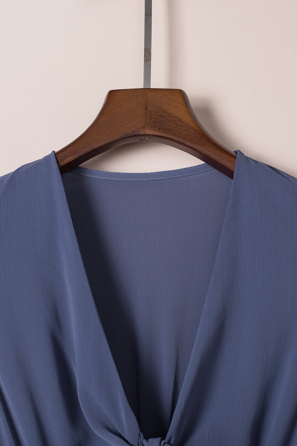 Knotted Front V-Neck Mini Dress - additional product view