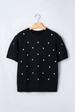 Adorable Polka Dot Bubble Sleeve Sweater