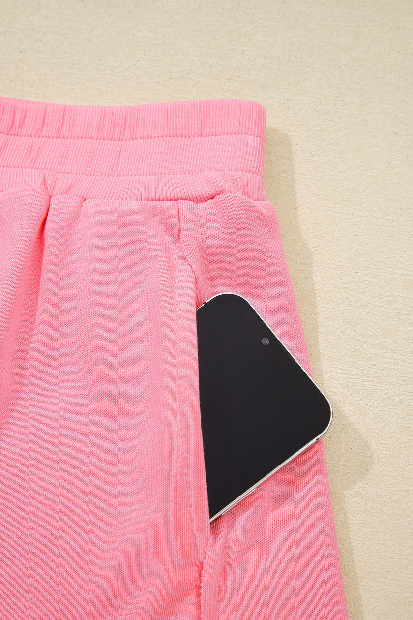 Solid Tank Top & Elastic Waist Mini Skort Set