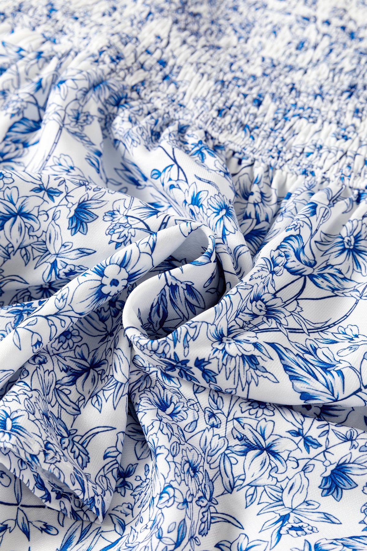 Floral Smocked Babydoll Blouse