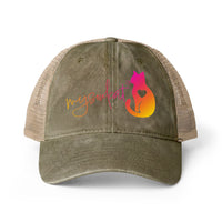 MySoulCat Washed Mesh-Back Cap — Sunset