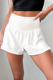 Easy Motion Ribbed High-Waist Athletic Shorts
