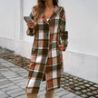 Contrasting Color Stylish Checkered Pattern Hooded Jacket