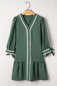 Colorblock Ricrac-Trim Mini Dress - additional product view